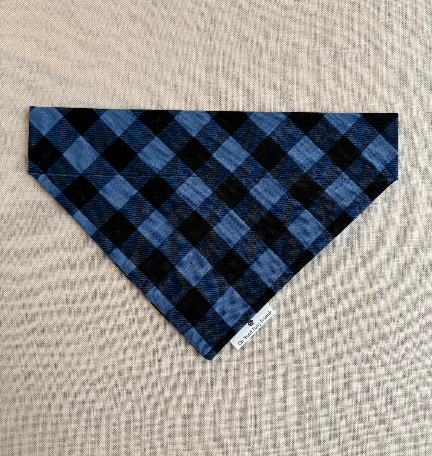 Blue and Black Classic Plaid Pet Scarf
