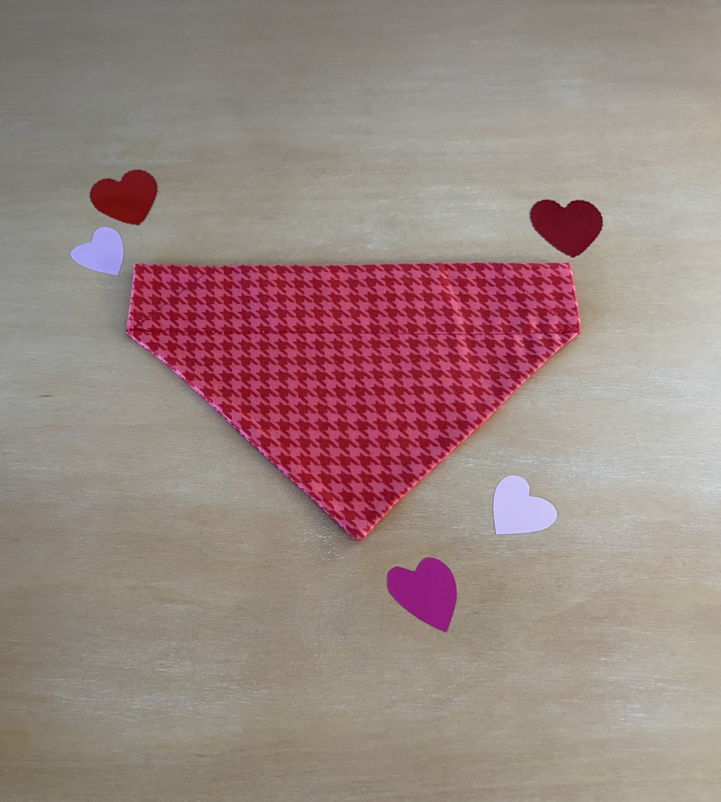 Red Houndstooth Pet Scarf and Bows