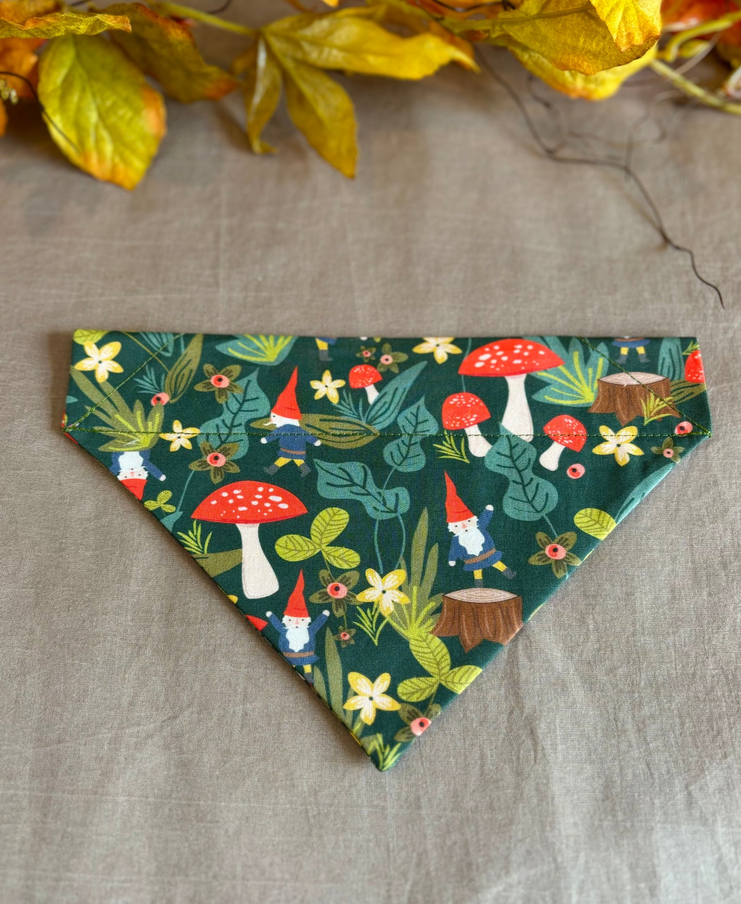 Gnomes with Toadstools Pet Scarf