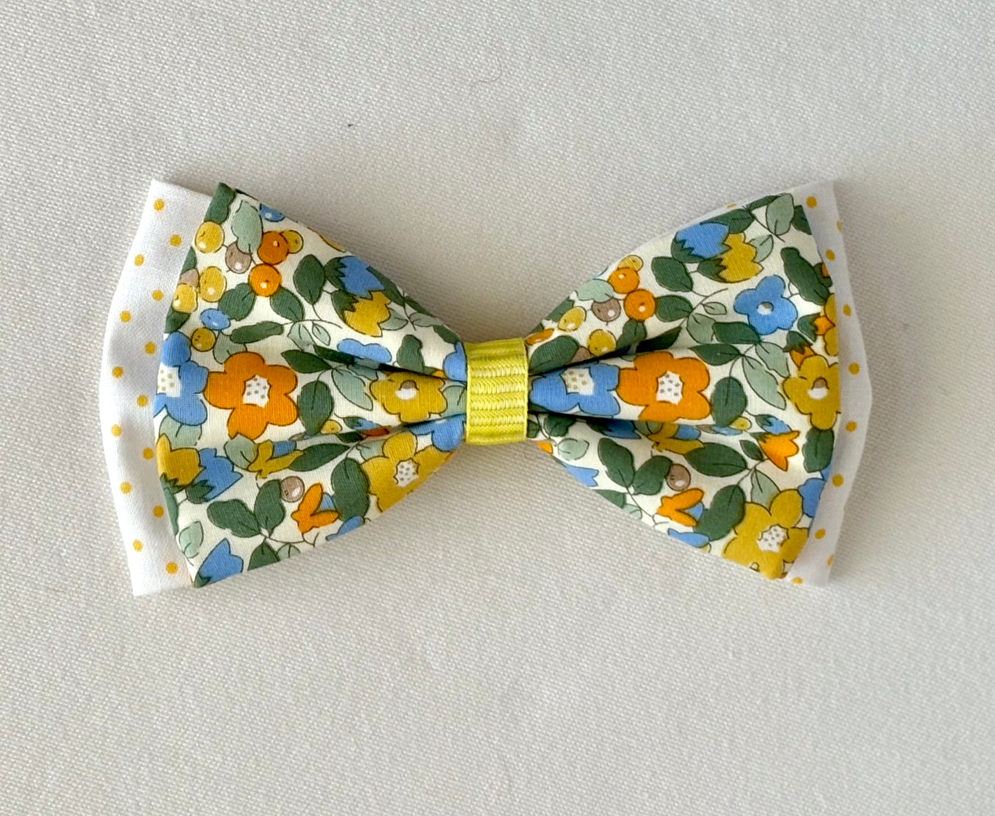 Mini Blossoms in Yellow and Blue - Double Bow - New for Summer!