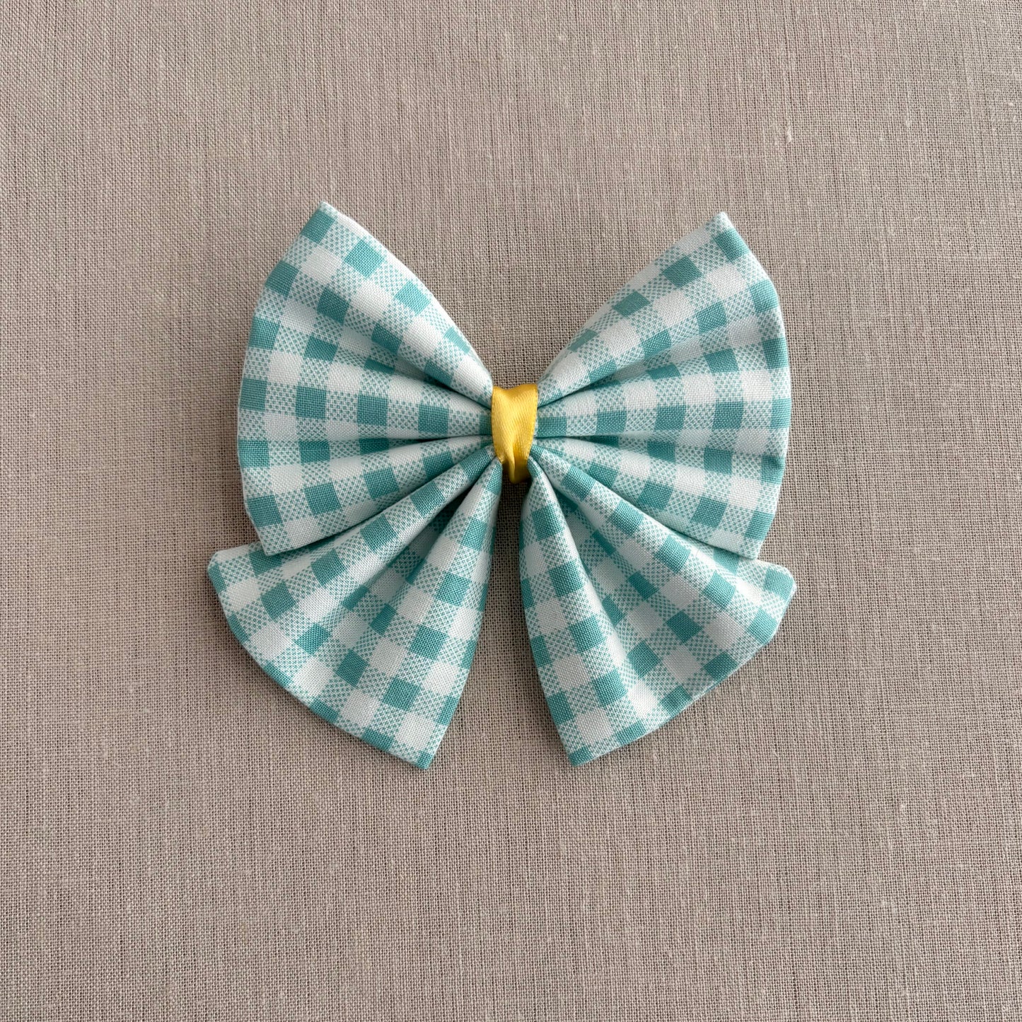 Aqua Gingham Bows in 2 Varieties