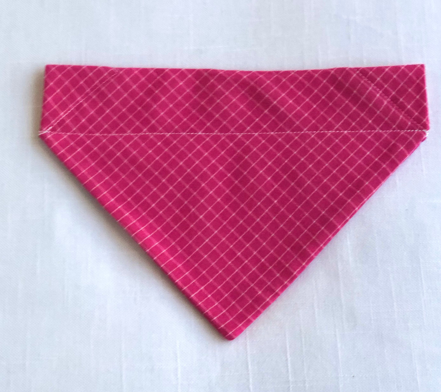 Hot Pink Plaid Pet Scarf