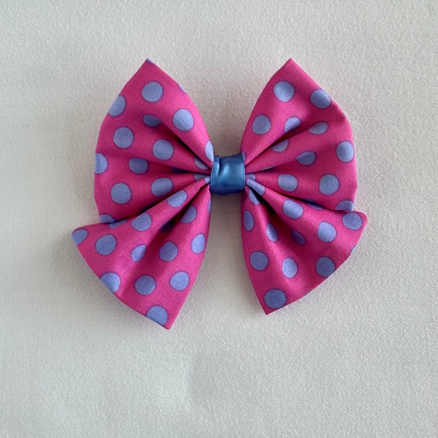 Bright Pink with Polka Dots - Bow with Tails - New for Summer!