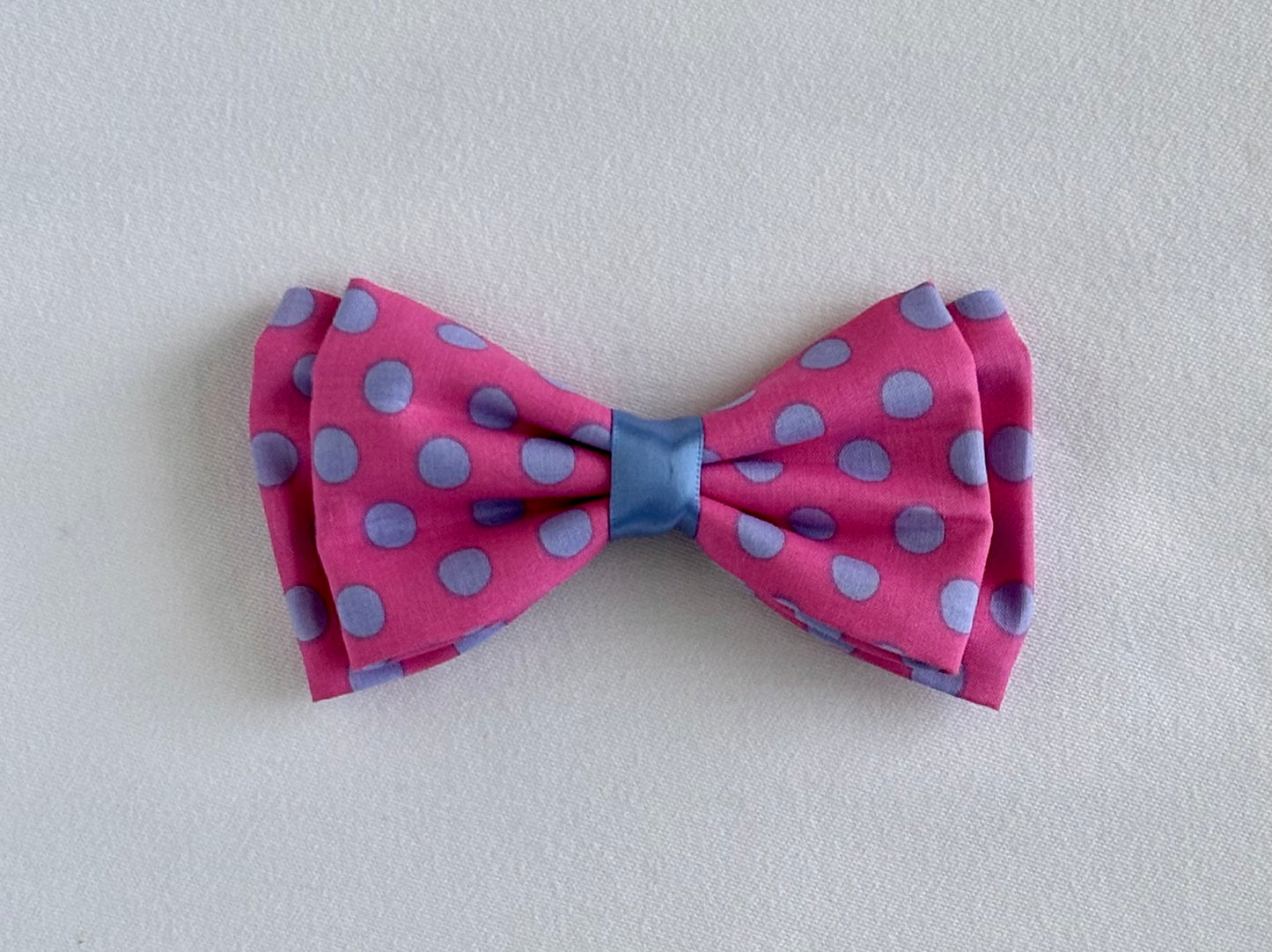 Bright Pink with Polka Dots - Double Bow - New for Summer!