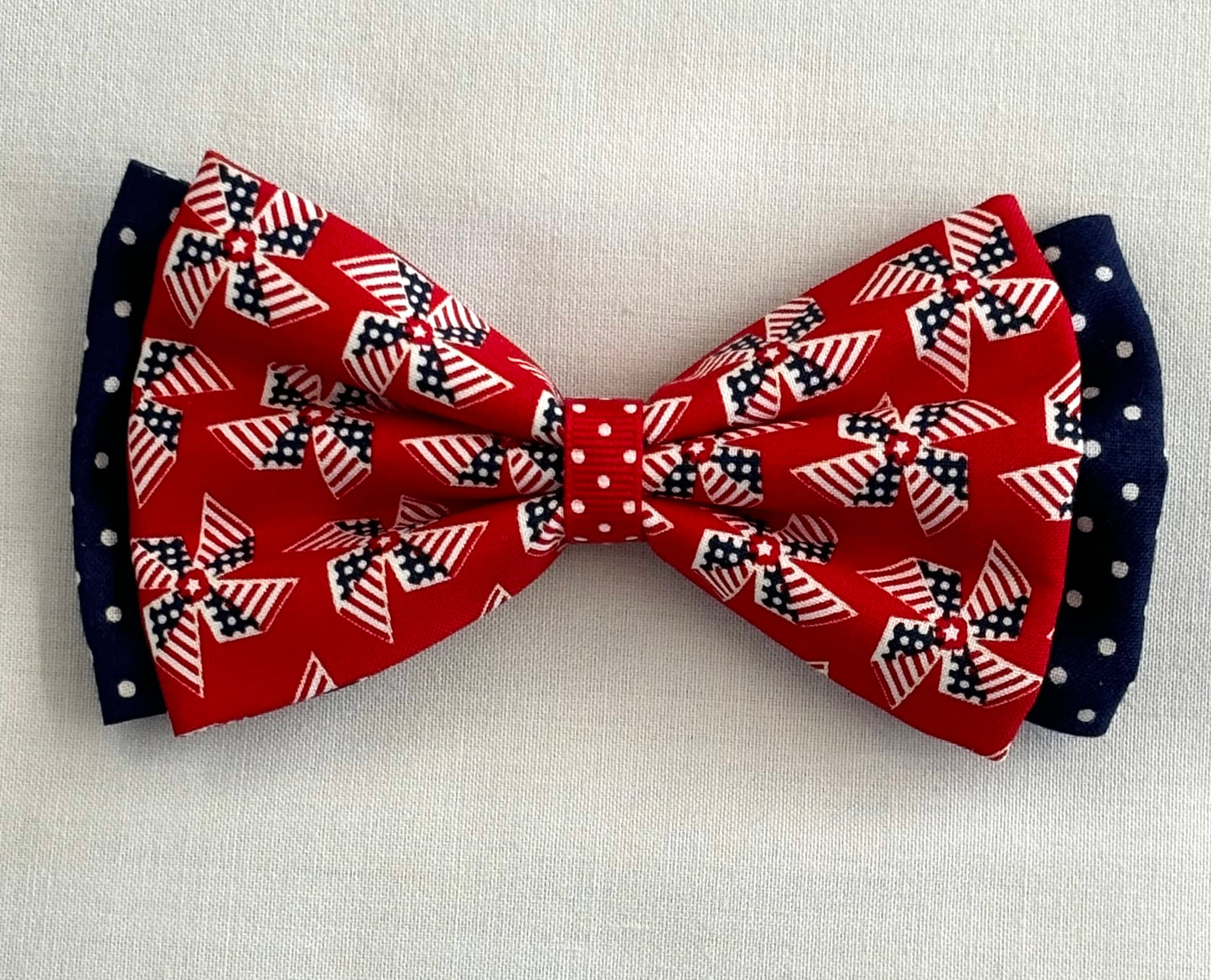 Red, White and Blue Pinwheel Double Bows for all your Patriotic Events!