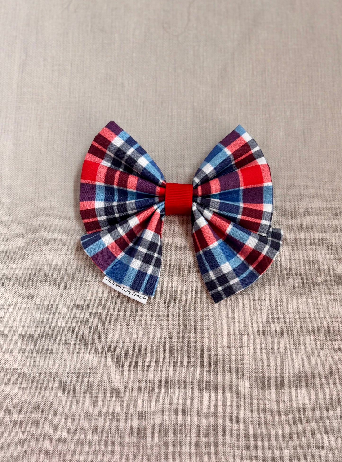 Red, White & Blue Plaid in Scarves and Bows