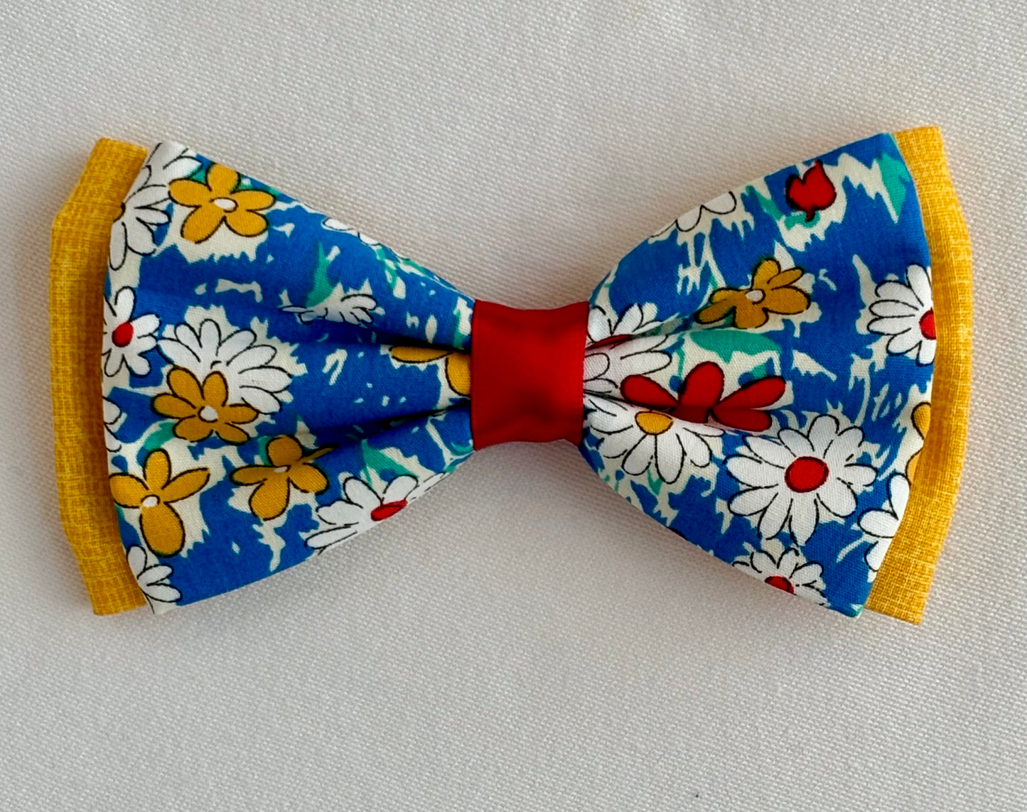 Red, Yellow and Blue Flowers - Double Bow - New For Summer!