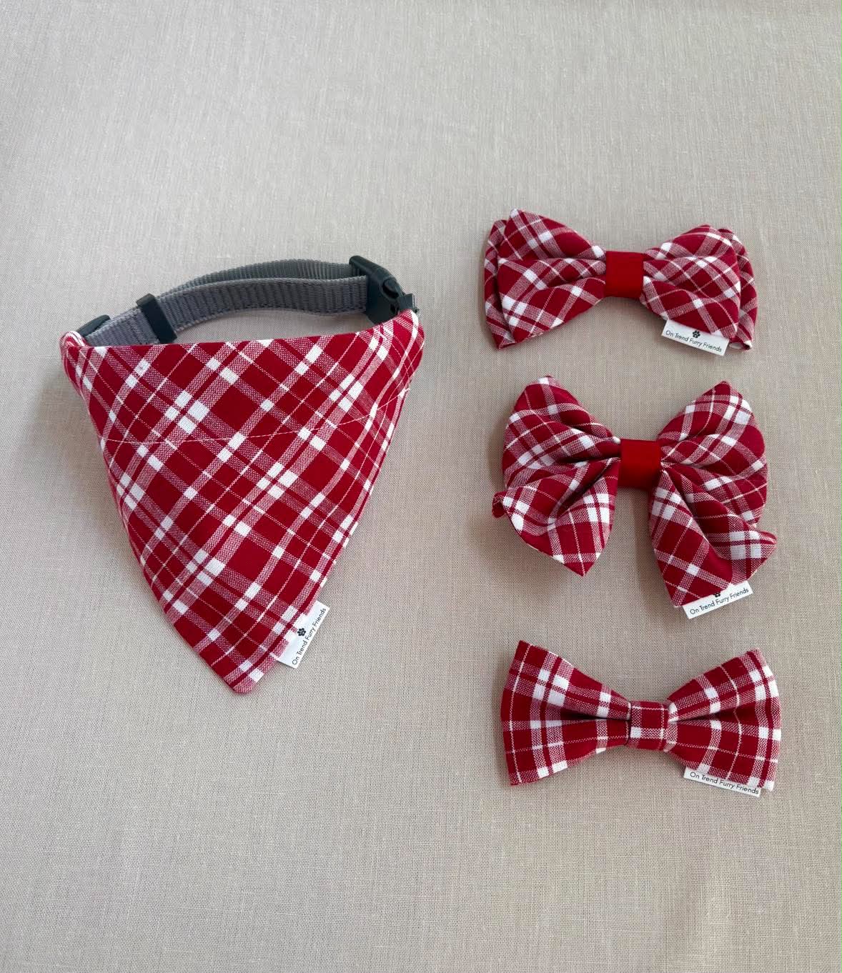 Favorite Red and White Plaid in Scarves and Bows