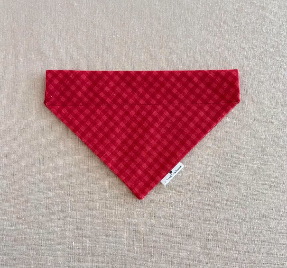 Cheerful Red on Red Gingham Scarf