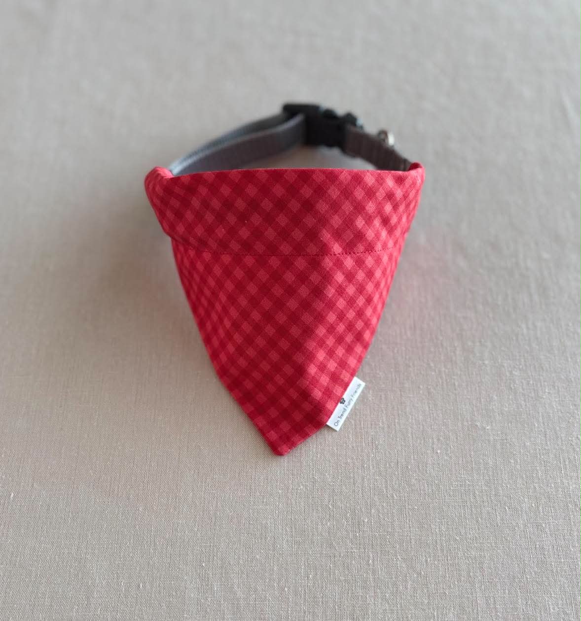 Cheerful Red on Red Gingham Scarf