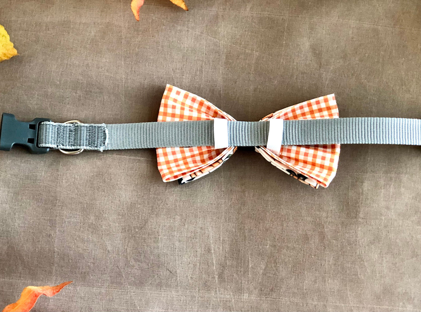 Fall Plaid and Fall Foliage in Scarves and Bows