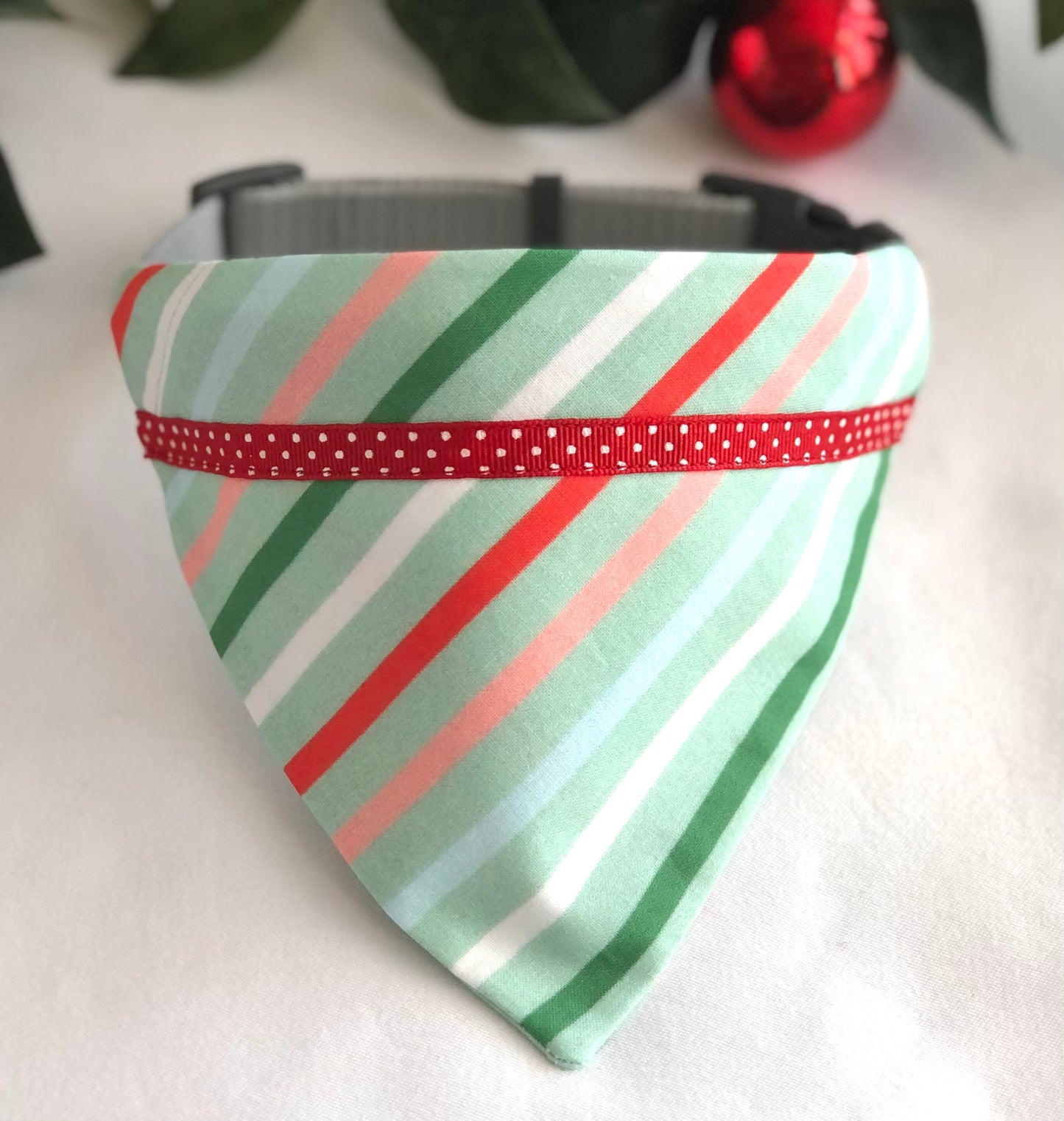 Festive Scarves in Peppermint Stripes and Wrapped Gift Prints