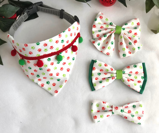 Pet Paws and Pom Poms in Scarves and Bows